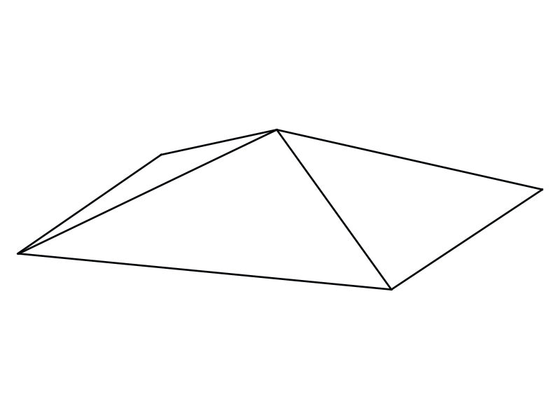 Winddach für Pavillon Osiris 4x4m, Sand