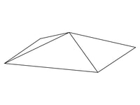 Doppio tetto per Gazebo da giardino Osiris 4x4m, Grigio