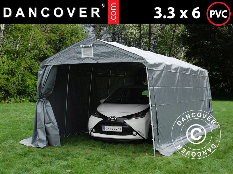 Tenda garage PRO 3,3x6x2,4m PVC, Grigio