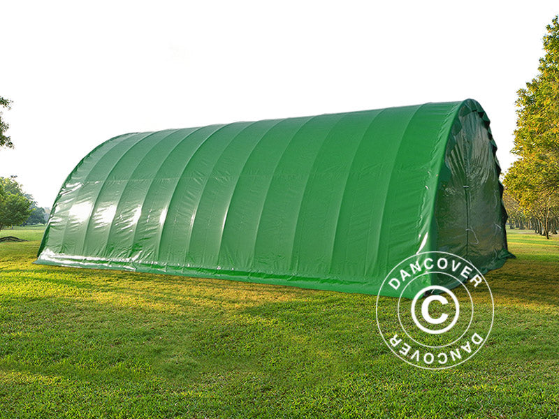 Tunnel agricole 9,15x12x4,5m, PVC Vert