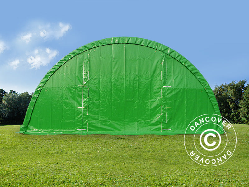 Tunnel agricole 9,15x20x4,5m, PVC, Vert
