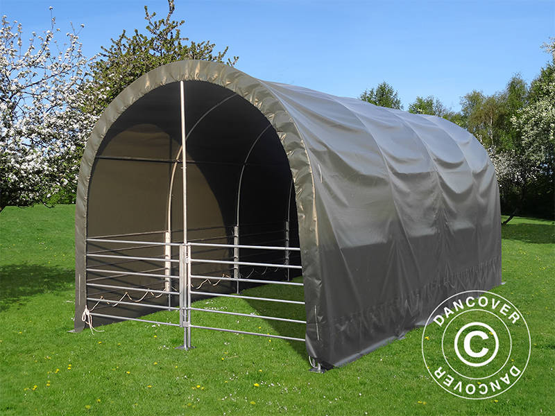 Weidezelt 3x6x2,8m, PVC, Grün