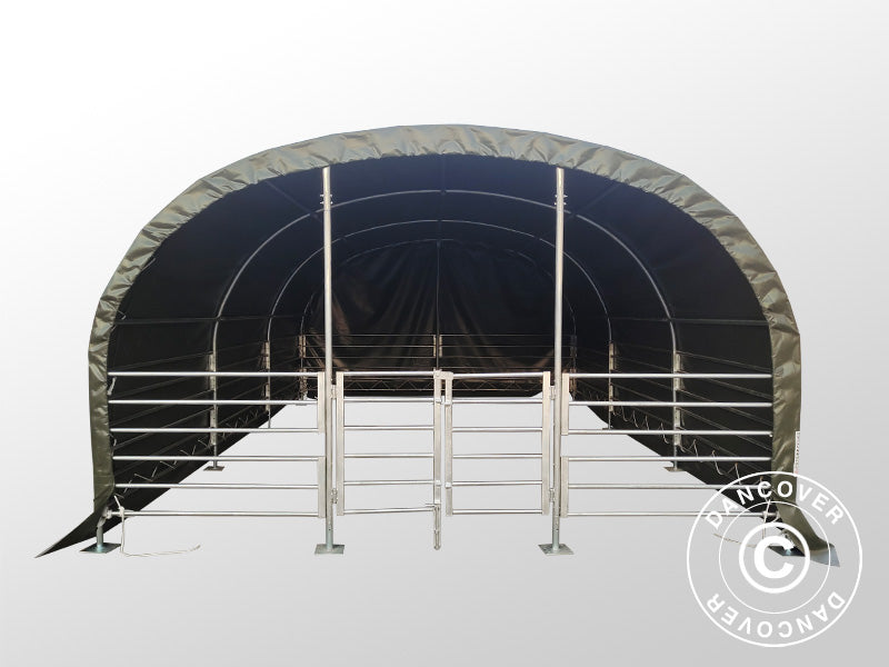 Weidezelt 4x6x2,4m, PVC, Grün