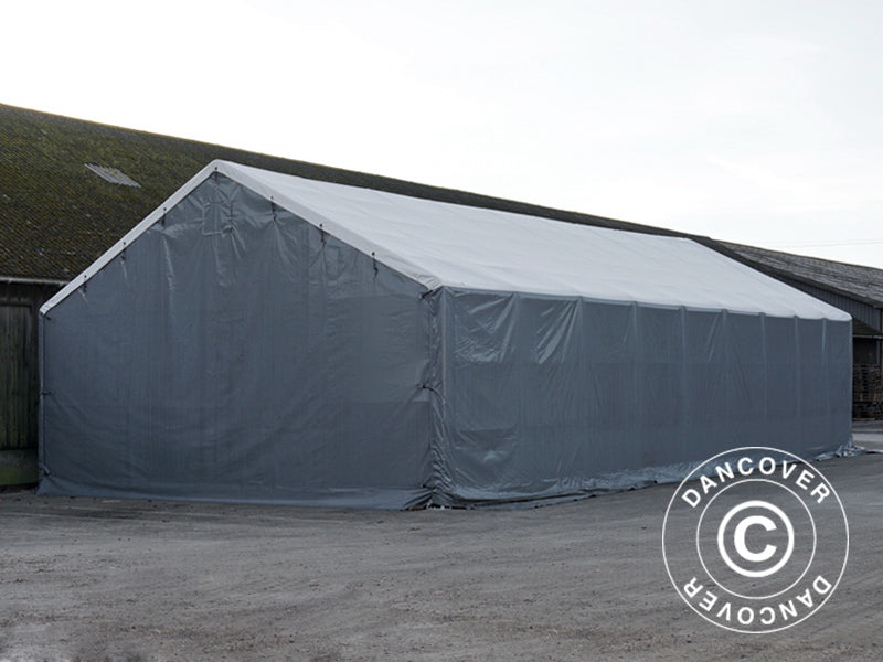 Capannone tenda Titanium 7x14x2,5x4,2m, Bianco/Grigio