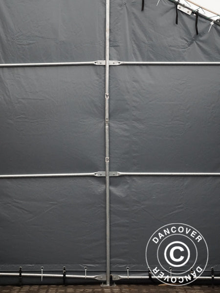 Tente de stockage Titanium 7x7x2,5x4,2m, Blanc/Gris