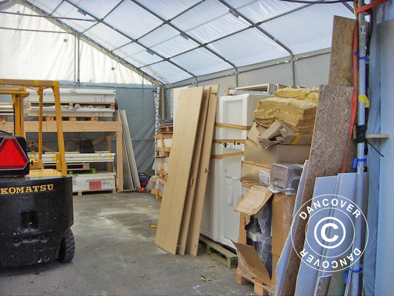 Tente de stockage Titanium 7x7x2,5x4,2m, Blanc/Gris