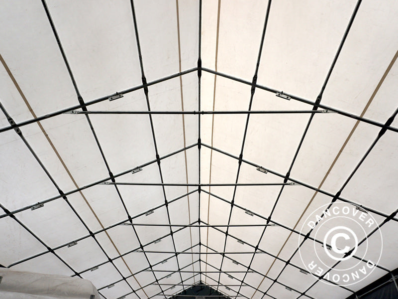 Tente de stockage Titanium 8x9x3x5m, Blanc/Gris