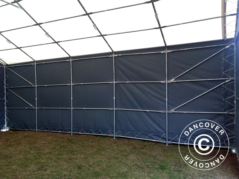 Tente de stockage Titanium 8x9x3x5m, Blanc/Gris