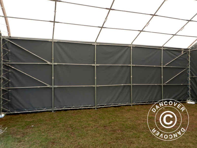 Tente de stockage Titanium 8x9x3x5m, Blanc/Gris