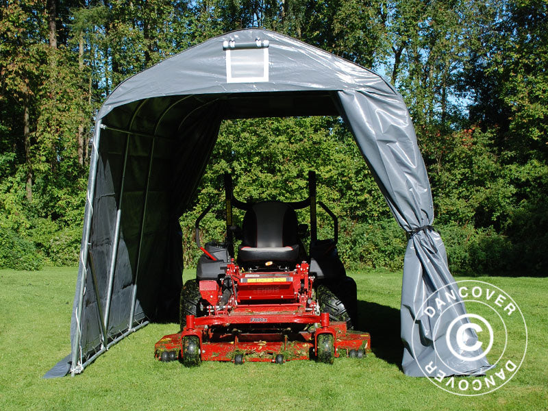 Tenda magazzino PRO 2,4x3,6x2,34m PVC, Grigio