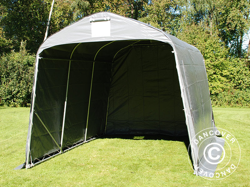 Tenda magazzino PRO 2,4x3,6x2,34m PVC, Grigio