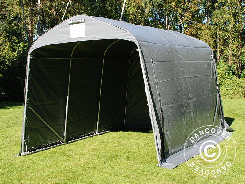 Tenda magazzino PRO 2,4x3,6x2,34m PVC, Grigio