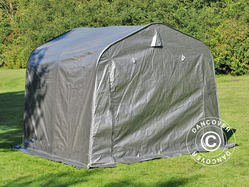 Lagerzelt PRO 2,4x2,4x2m PE, mit Bodenplane, Grau