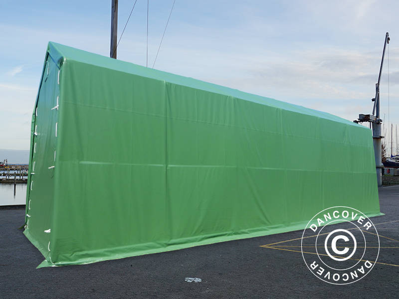 Tente de Stockage PRO XL 4x12x3,5x4,59m, PVC, Vert