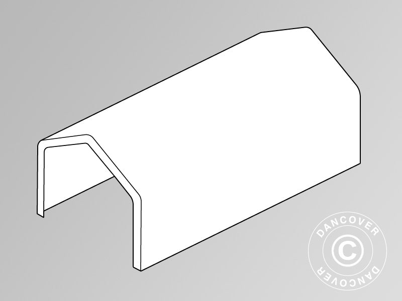 Toile de toit pour abri de stockage PRO XL 3,5x8m PVC, Blanc