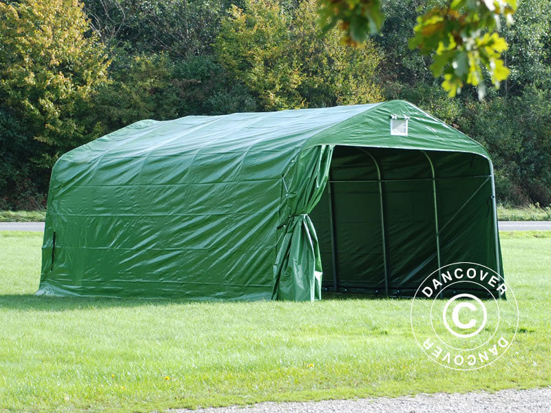 Capannone per bestiame 3,6x6x2,68m, PVC, Verde