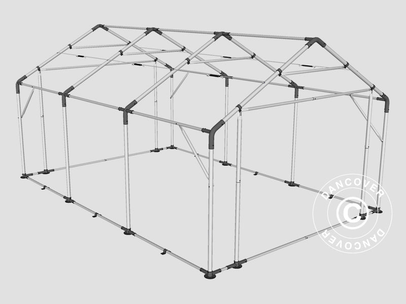 Lagerzelt PRO 4x6x2x3,1m, PVC, Grau