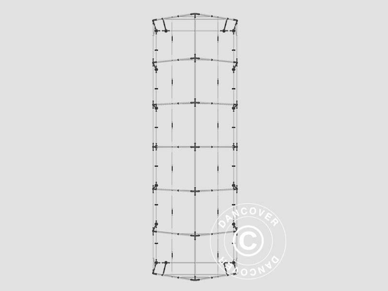 Lagerzelt PRO 4x12x2x3,1m, PVC, Grau