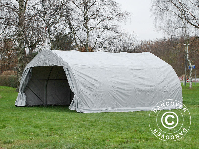 Doppel Zeltgarage 5,4x6x2,9m PVC, Grau