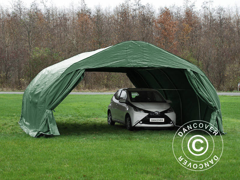 Doppel Zeltgarage 5,4x6x2,9m PVC, Grün
