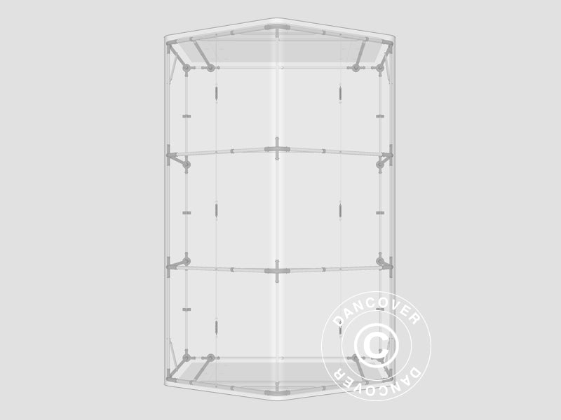 Lagerzelt PRO 4x6x2x3,1m, PVC, Grün