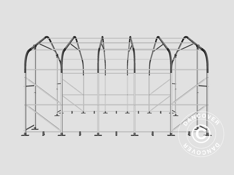 Lagerzelt PRO 6x6x3,7m PVC, Grün