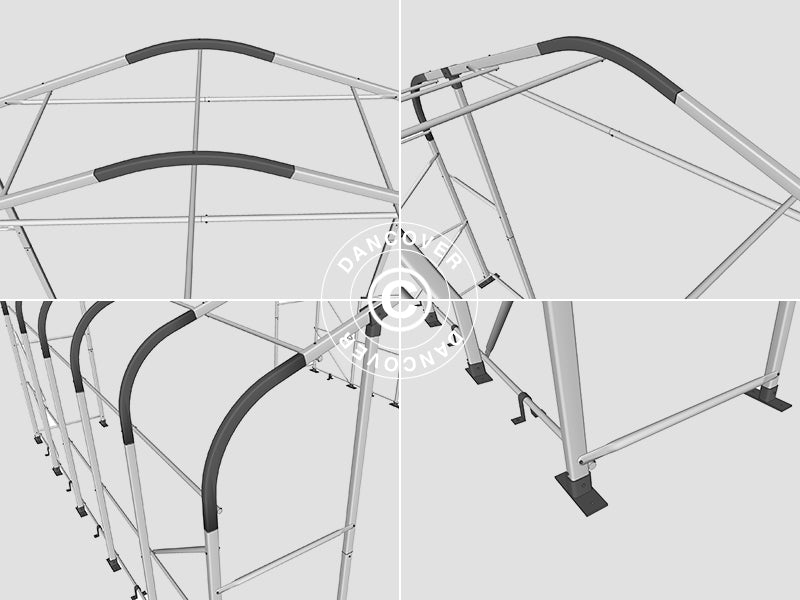 Lagerzelt PRO 6x6x3,7m PVC, Grün