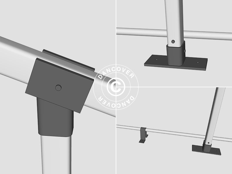 Lagerzelt PRO 6x6x3,7m PVC, Grün