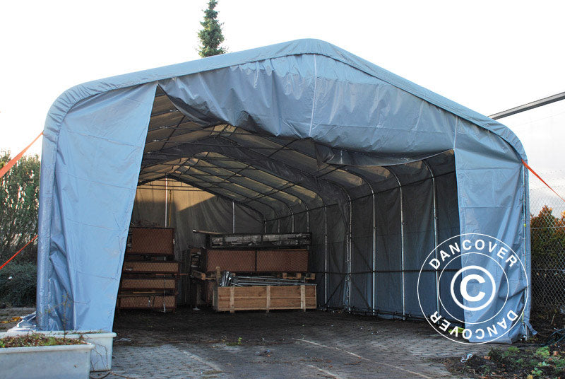 Capannone tenda PRO 6x6x3,7m PVC, Grigio