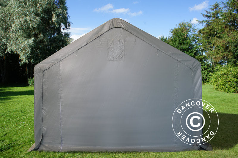 Capannone tenda PRO 5x12x2x3,39m, PVC, Grigio