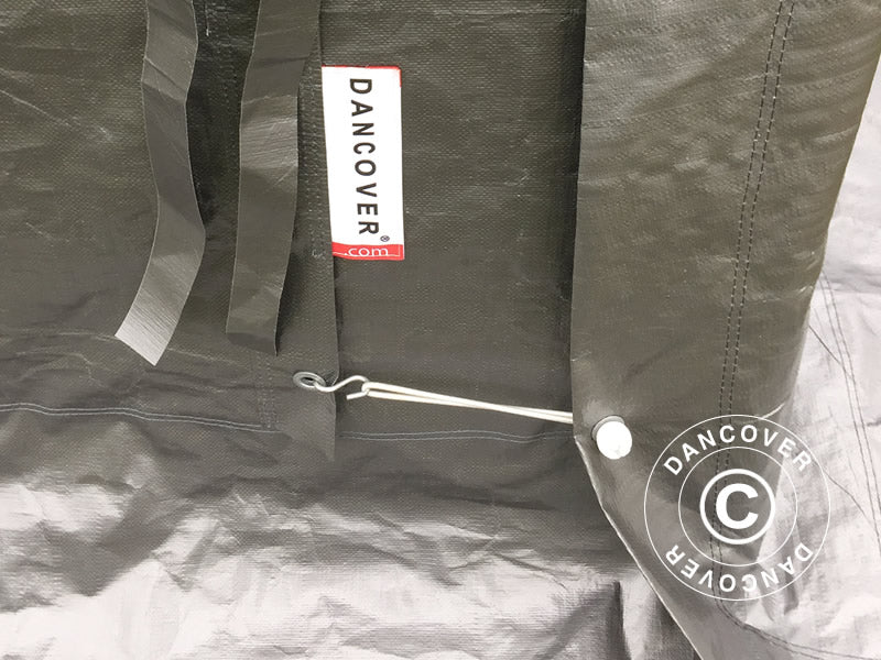 Tenda garage Basic 3,3x7,2x2,4m PE, Grigio