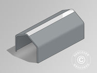 Copertura del Tetto per Capannone tenda PRO 7x14m PVC con pannello centrale, Grigio