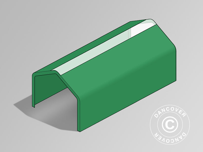 Dachplane für Lagerzelt PRO 7x14m PVC mit Dachfenster, grün