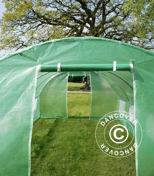 Foliengewächshaus 3x8x2m, 24m², Grün
