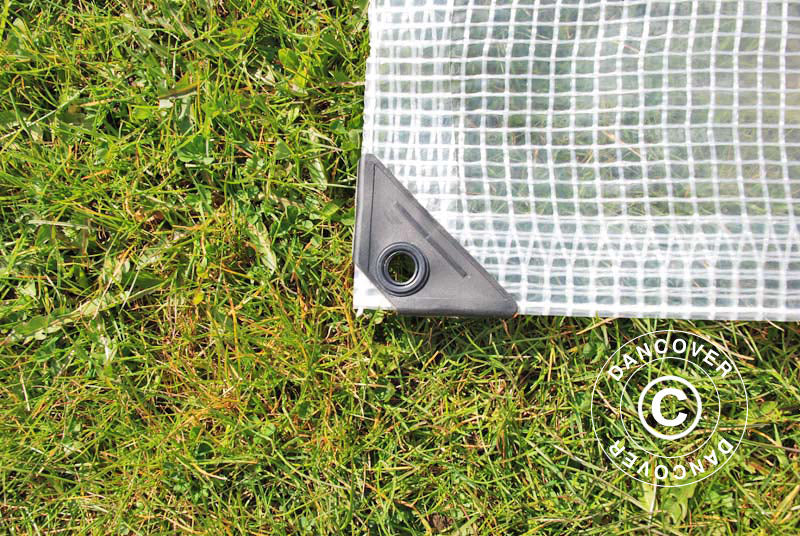 Plane 10x16m, Netzverstärkt PE 200g/m², Durchsichtig