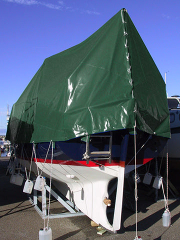 Telo 10x12m, PVC 600g/m², Verde, Ignifugo