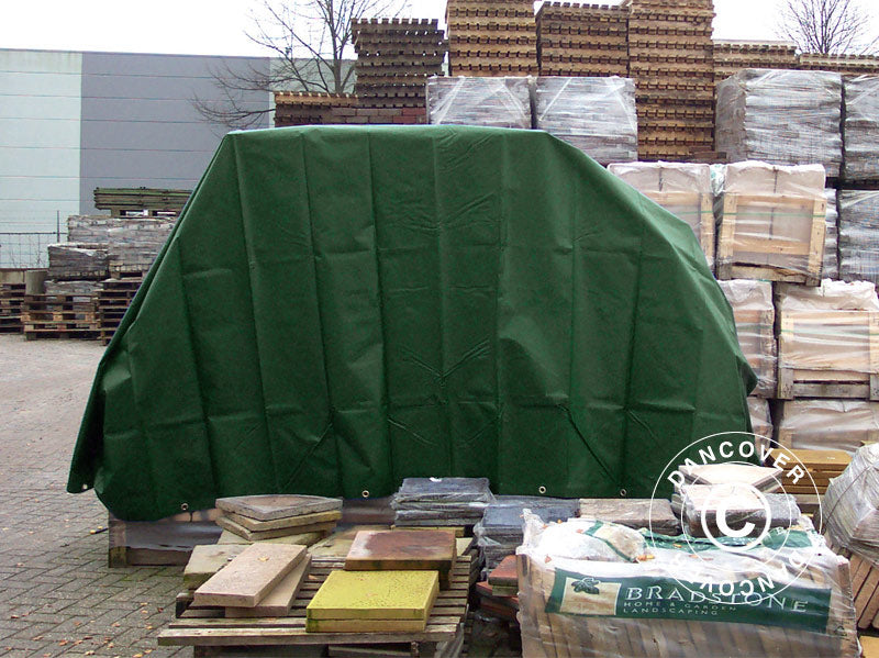 Telo 8x10m, PVC 600g/m², Verde, Ignifugo
