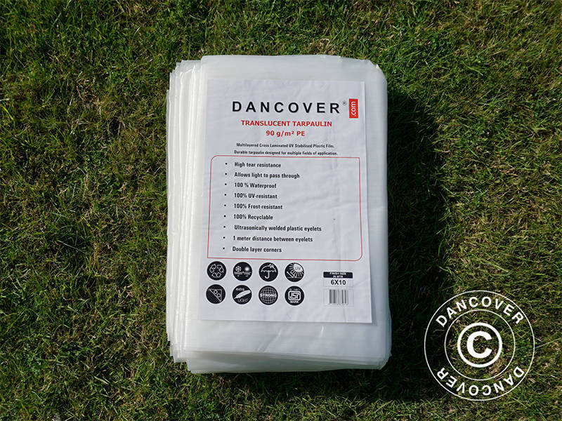 Bâche 2,5x3,6m, PE 90 g/m², Translucide