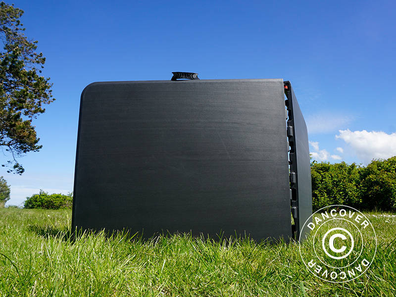 Tavolo Pieghevole 180x74x74cm, Nero (10 pz.)