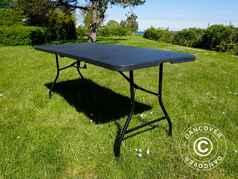 Tavolo Pieghevole 180x74x74cm, Nero (25 pz.)