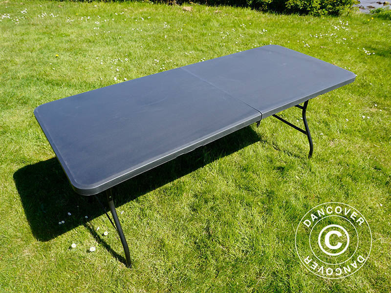 Tavolo Pieghevole 180x74x74cm, Nero (25 pz.)