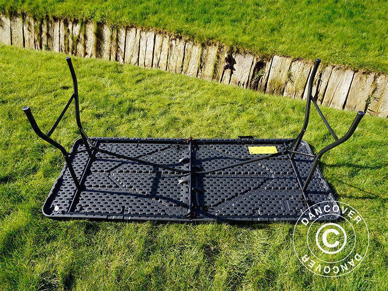 Tavolo Pieghevole 180x74x74cm, Nero (25 pz.)