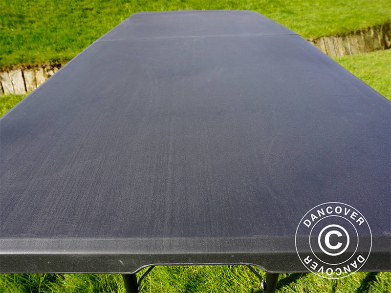 Tavolo Pieghevole 180x74x74cm, Nero (25 pz.)