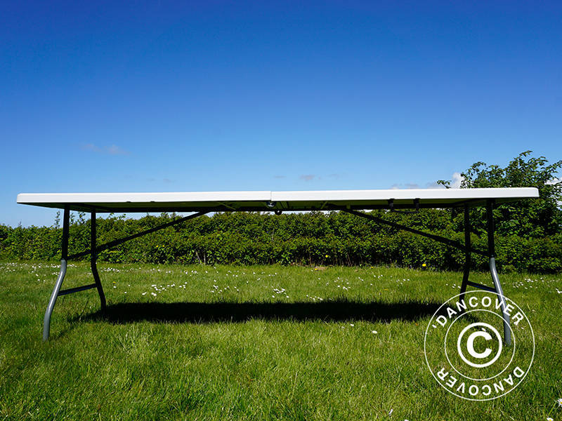 Table pliante 240x76x74cm, Gris clair (1 pcs)