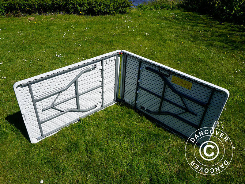 Table pliante 240x76x74cm, Gris clair (1 pcs)