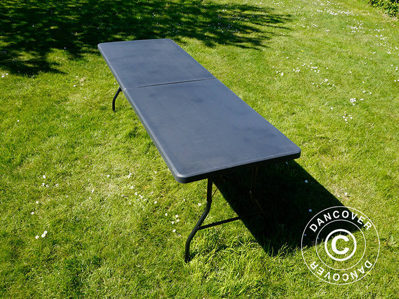Tavolo Pieghevole 240x76x74cm, Nero (25 pz.)