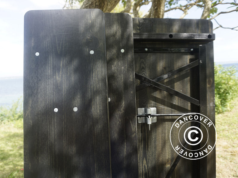 Ensemble table et chaises de brasserie PRO 200x60x78cm, Noir