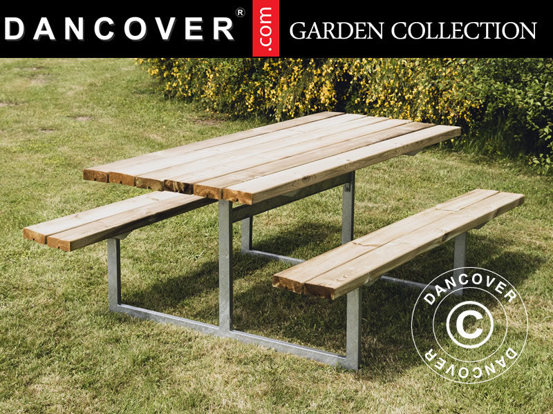 Tavolo da picnic, 1,4x1,75x0,75m, Legno