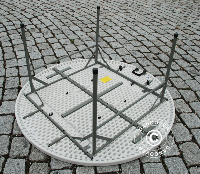 Tavolo pieghevole Ø154cm, Grigio chiaro (1 pz.)