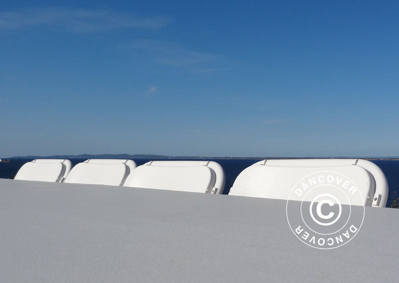 Chaise pliante 44x44x80cm, Blanc, 8 pièces